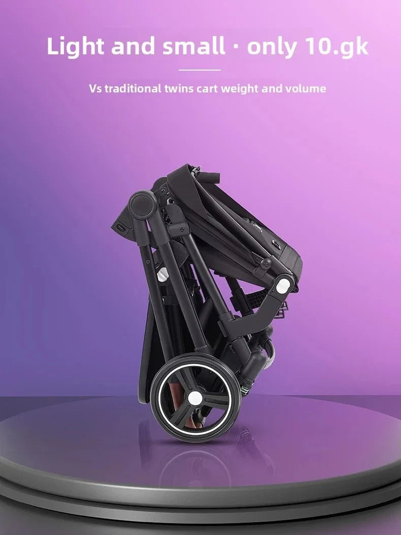 A Foldable, Multifunctional Stroller That Can Be Carried on An Airplane. It Can Be Disassembled Into A Lightweight Baby Bike.