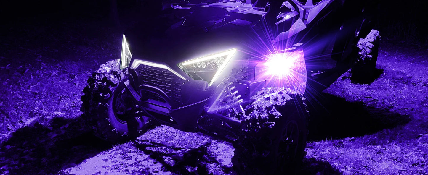 RGB LED Trail Rig Light Rock Lights 4/6/8 Pods Underglow App Remote Control Music Mode for Pickup ATV RZR UTV Chassis Lighting