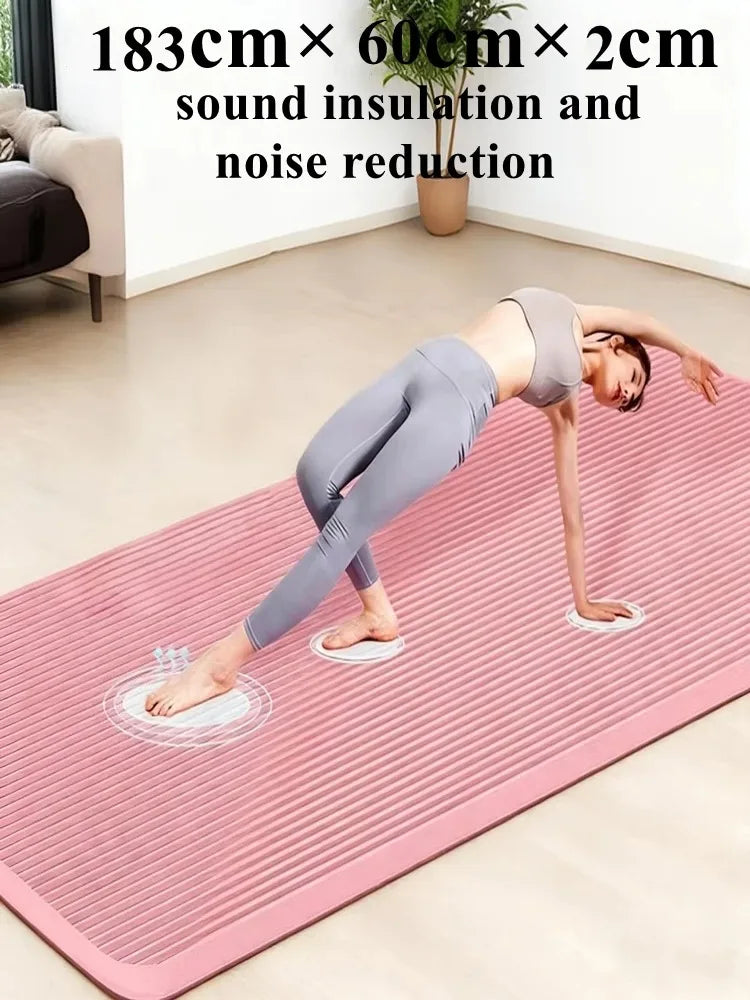 183×60cm 15-20MM Thick Yoga Mat Anti-skid Sports Fitness Mat Comfort Foam Yoga Matt for Exercise Yoga and Pilates Gymnastics Mat