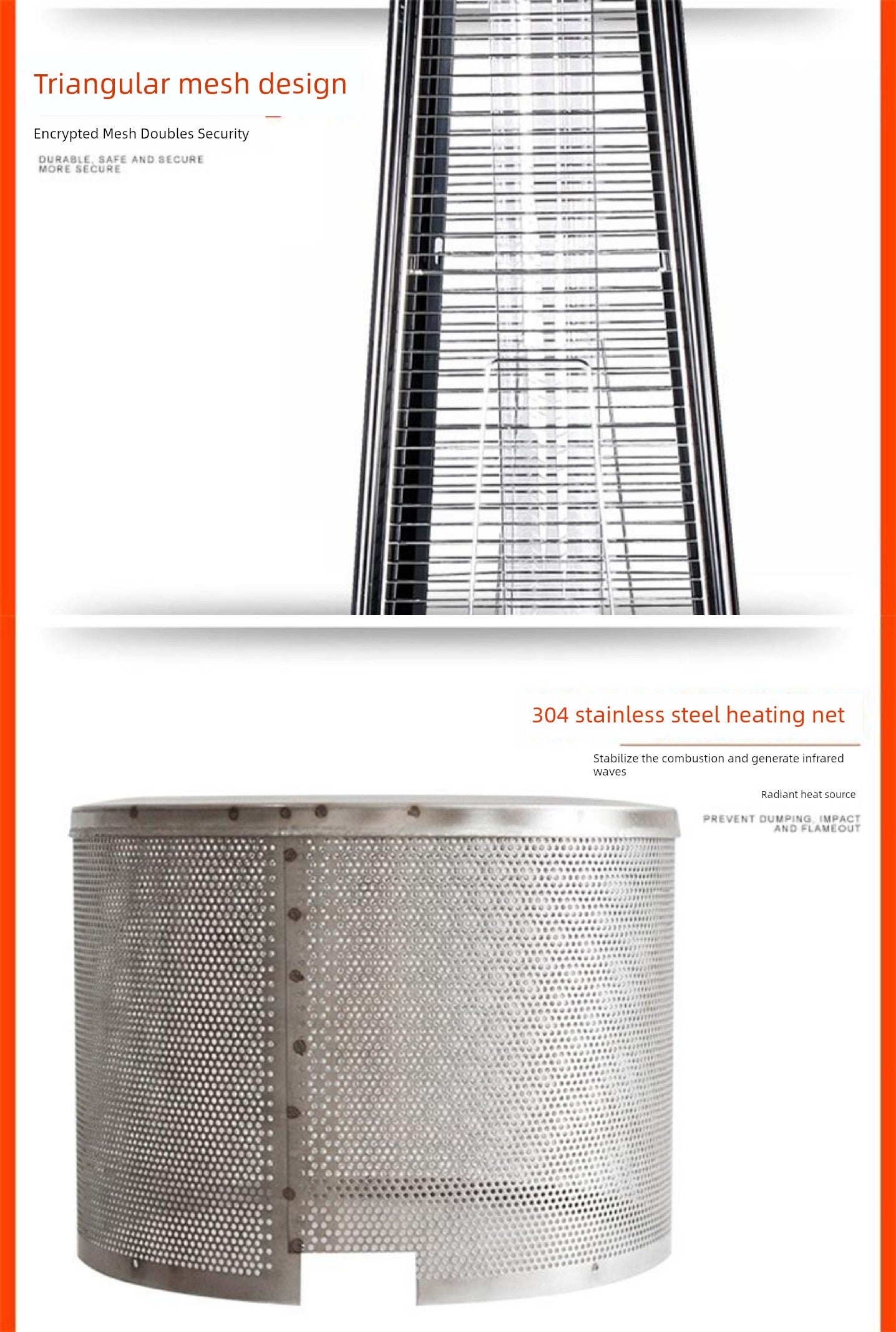 Commercial Landscape Real Fire Tower-Shaped Courtyard Gas Heater