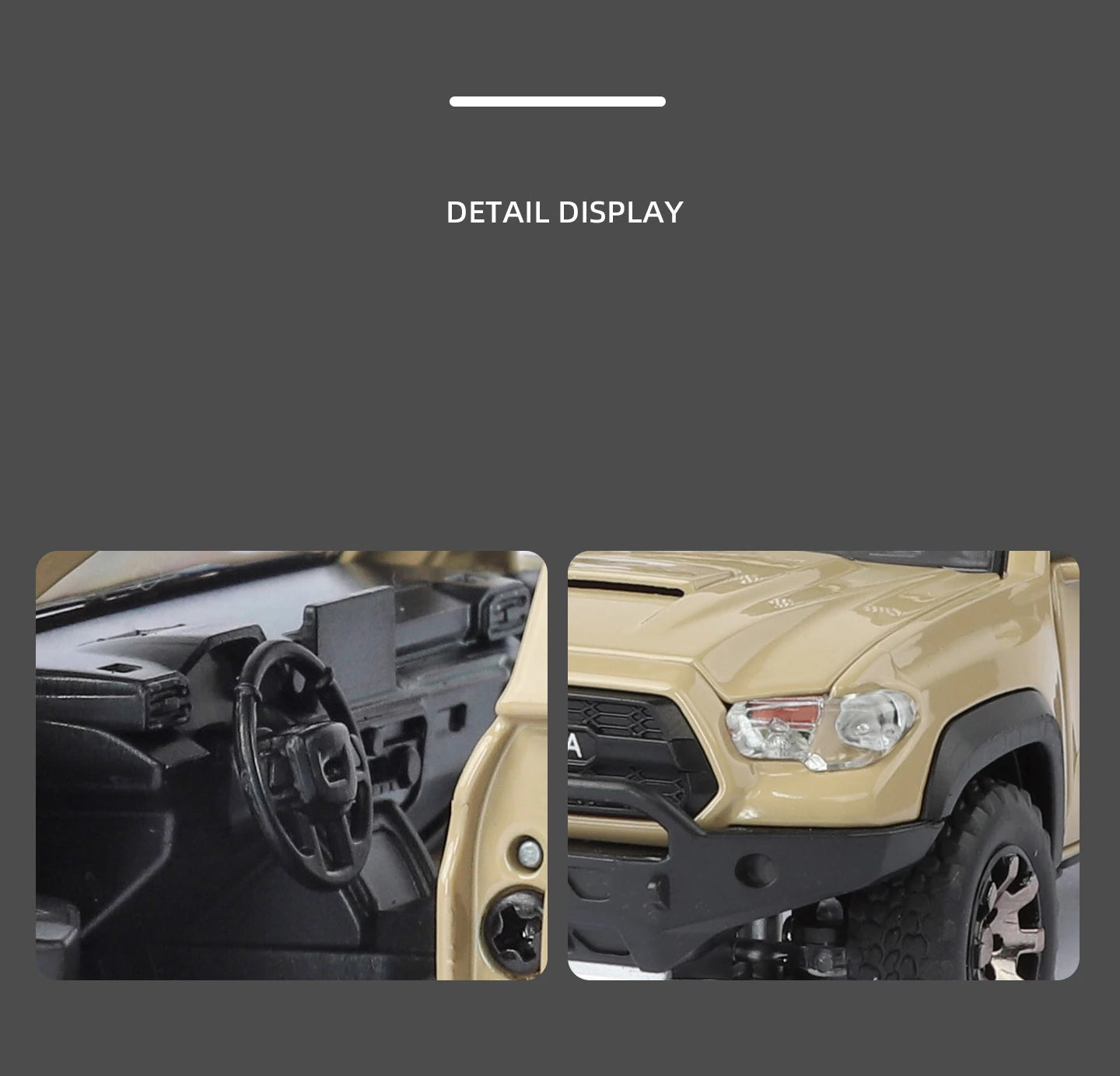 1/32 Tacoma Travel version Pickup Alloy Car Model Diecast Metal Off-Road Vehicles Car Model Sound Light Simulation Kids Toy Gift