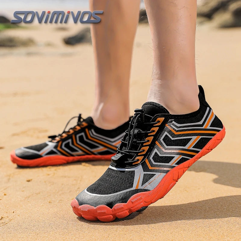 Green Water Shoes For Men Aqua Upstream Shoes New Breathable Mesh Beach Sandals Summer Sport Shoes Women Swimming Shoes Slippers