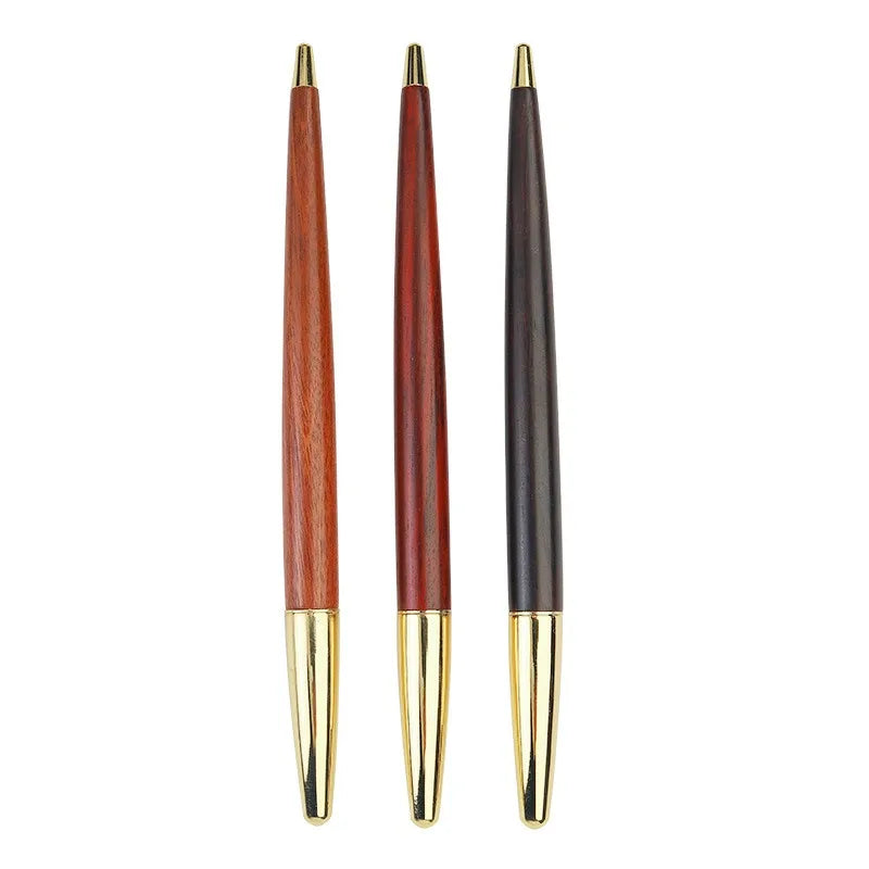 Luxury Quality Brand Red Wood Fountain Pen Brass Copper Calligraphy Golden Ink Pens Business Office School Supplies Stationery