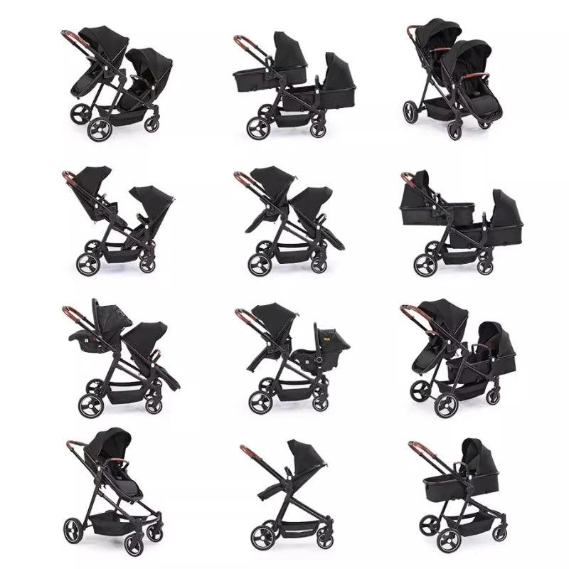 A Foldable, Multifunctional Stroller That Can Be Carried on An Airplane. It Can Be Disassembled Into A Lightweight Baby Bike.