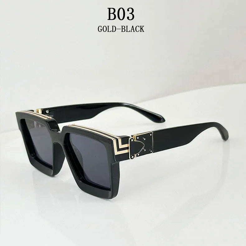 Millionaire Square Sunglasses For Men Retro Sunscreen Sunglasses Women Trendy And Fashionable Vintage Fashion Glasses Zonnebril