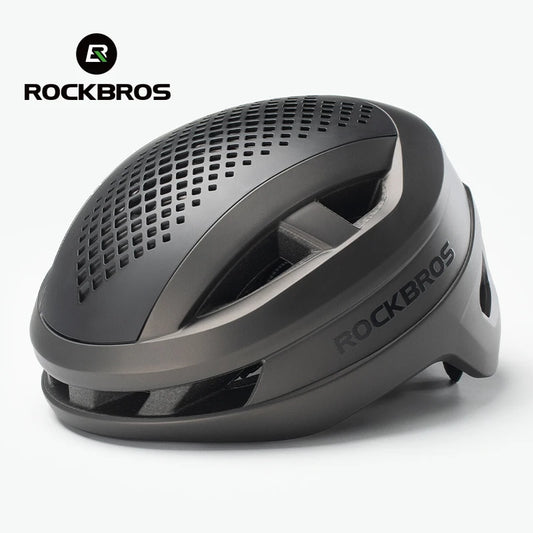 ROCKBROS Lightweight Cycling Helmet Magnetic Cover Breathable Integrally-molded Bike Helmet Safety Protection Men Bicycle Helmet