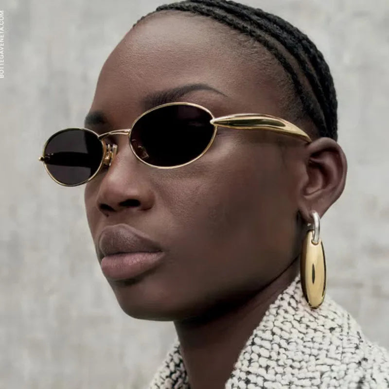 2025 Oval Sunglasses Women Trendy Steampunk Fashion Glasses Luxury Vintage Sunglass Men Lunette Soleil Femme Sunglasses For Men