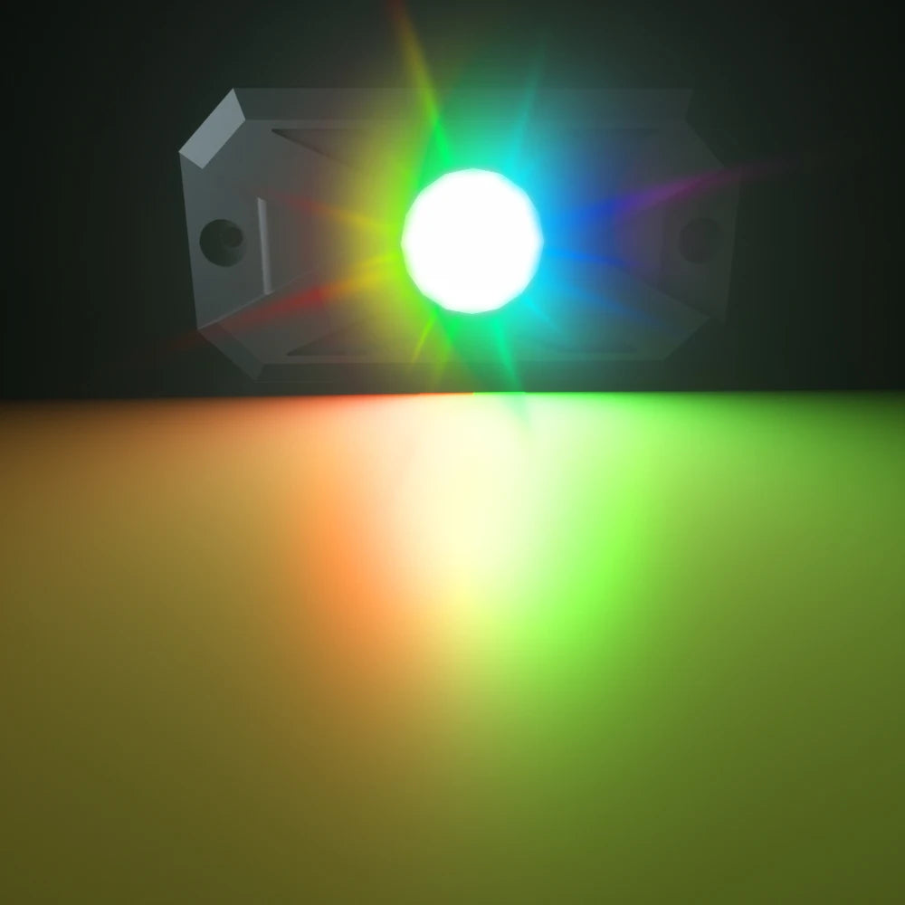 RGB LED Trail Rig Light Rock Lights 4/6/8 Pods Underglow App Remote Control Music Mode for Pickup ATV RZR UTV Chassis Lighting