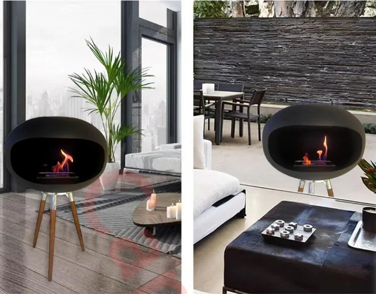 Indoor free standing fireplace new design real fire bio alcohol fireplace