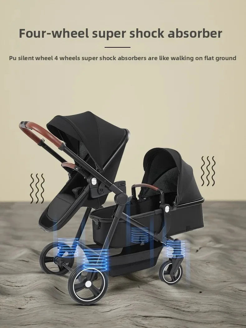 A Foldable, Multifunctional Stroller That Can Be Carried on An Airplane. It Can Be Disassembled Into A Lightweight Baby Bike.