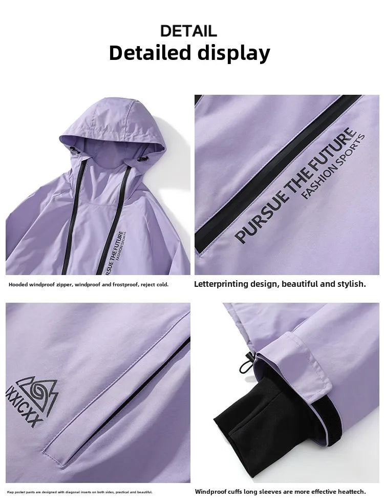 -30℃, Women and Men Snow Wear Suit Sets, Snowboarding Suit, Couple Ski Clothes, Ski Jacket and Pant, Ski Suit for Adult