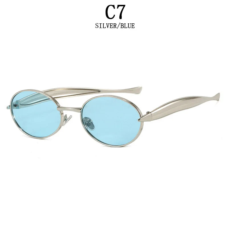 2025 Oval Sunglasses Women Trendy Steampunk Fashion Glasses Luxury Vintage Sunglass Men Lunette Soleil Femme Sunglasses For Men
