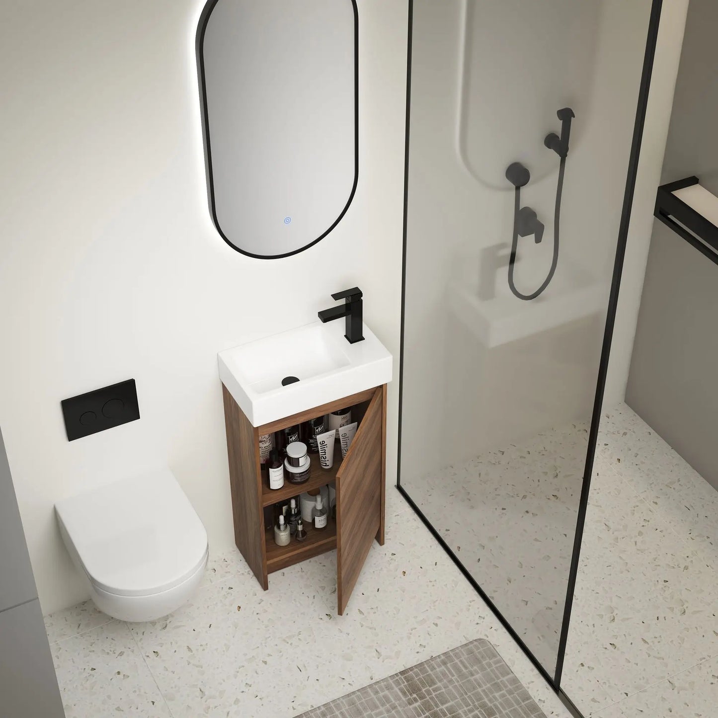 18-Inch Single Sink Bathroom Vanity for Small Bathrooms