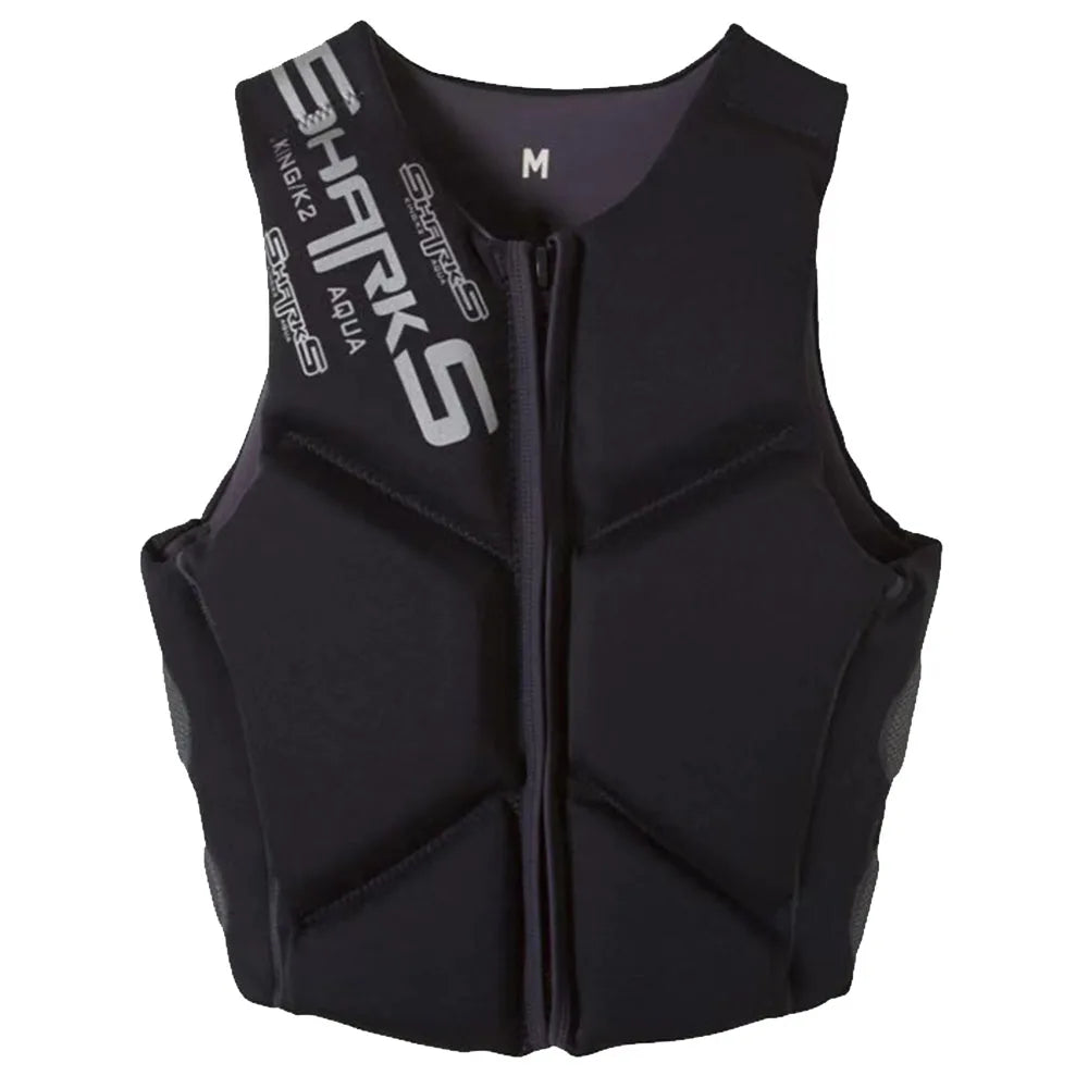 Professional Neoprene Safety Life Jacket for Adults, Portable Buoyancy Vest, Water Sports, Swimming, Surfing, Rafting, 2023