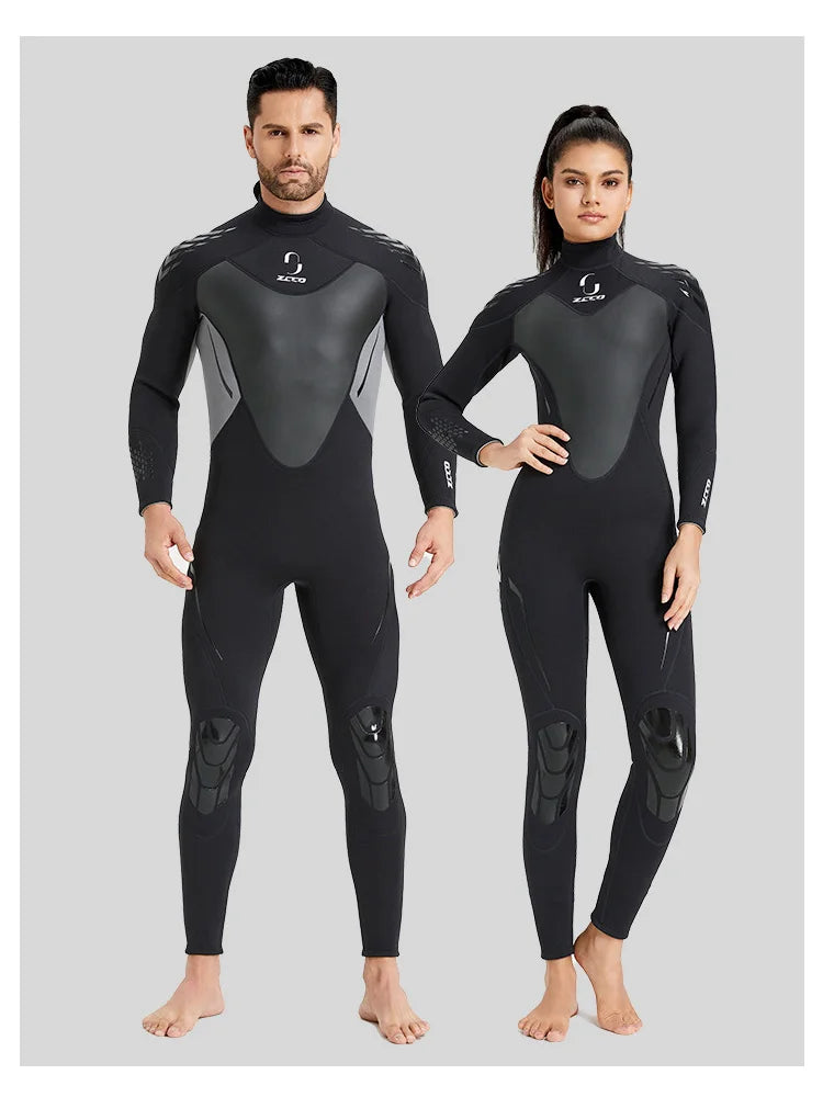 Wetsuit for Men Women 3mm Wetsuits Full Body Back Zip Keep Warm in Cold Water for Scuba Surfing Swimming Diving Snorkeling