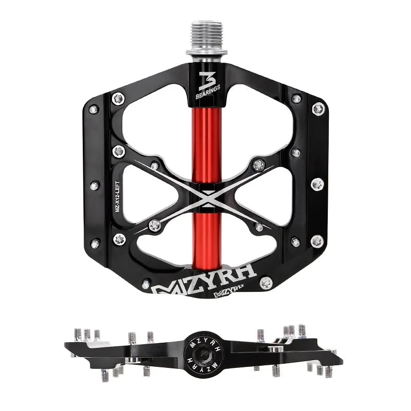 Bicycle Pedals 3 Bearings MTB Anti-slip Ultralight Aluminum Mountain Road Bike Platform Pedals Cycling Accessories