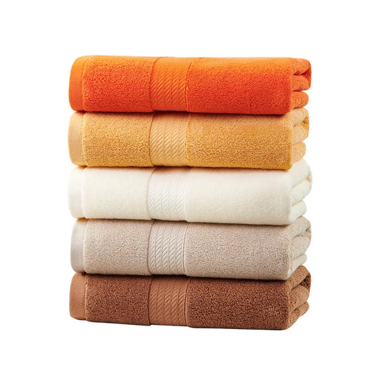 Set of 1/2 Cotton Bath Face Hand Big Towels 50x100cm Quick-drying Absorbent Washcloths Grey Towels For Bathroom 타월 Serviettes