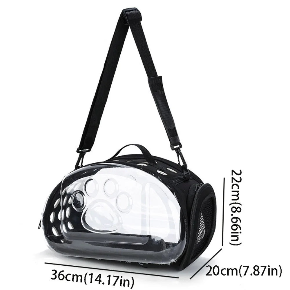 Breathable Pet Shoulder Crossbody Bag Foldable Portable Cat Backpack Collapsible Large Capacity Pet Outing Bag Outdoor Travel