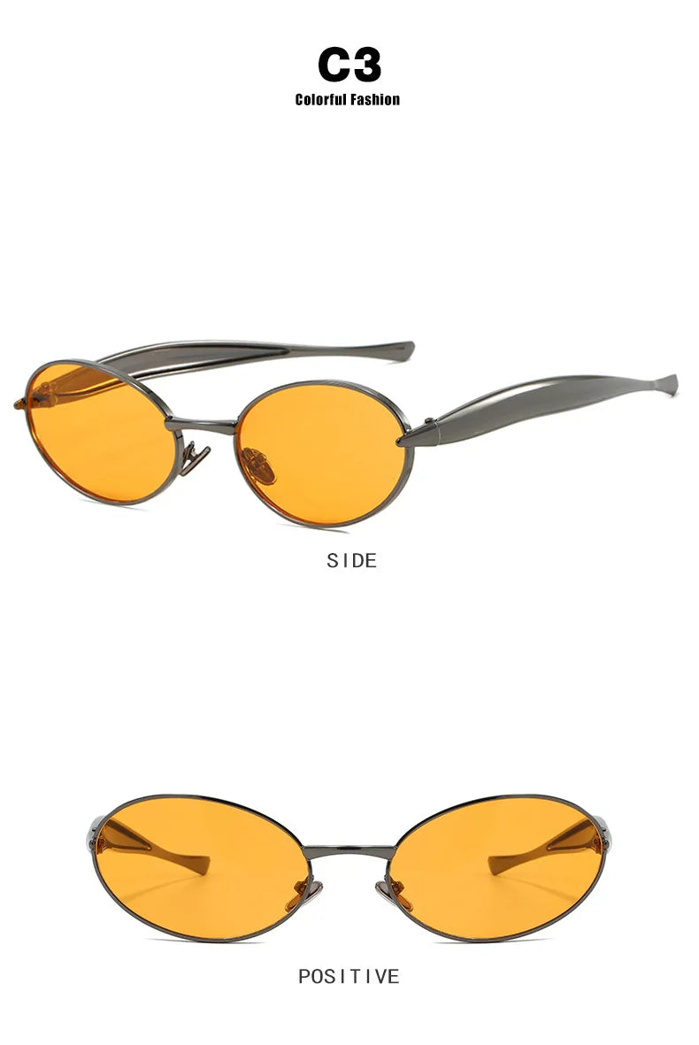 2025 Oval Sunglasses Women Trendy Steampunk Fashion Glasses Luxury Vintage Sunglass Men Lunette Soleil Femme Sunglasses For Men