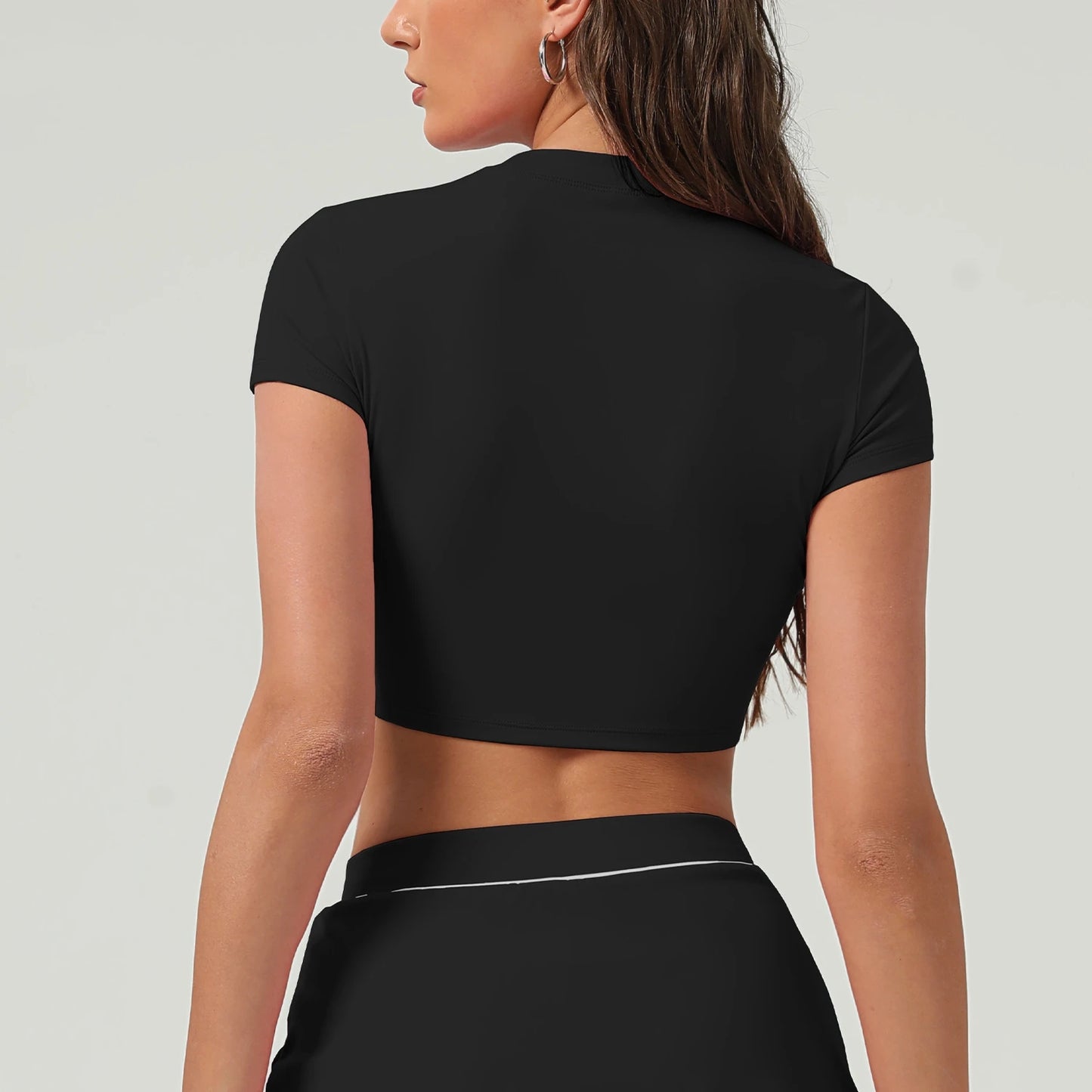 Yoga Top Sport T Shirts Women Fitness Clothes Workout Short-sleeved Crop Top Gym Running Active Wear Push Up Sport Top