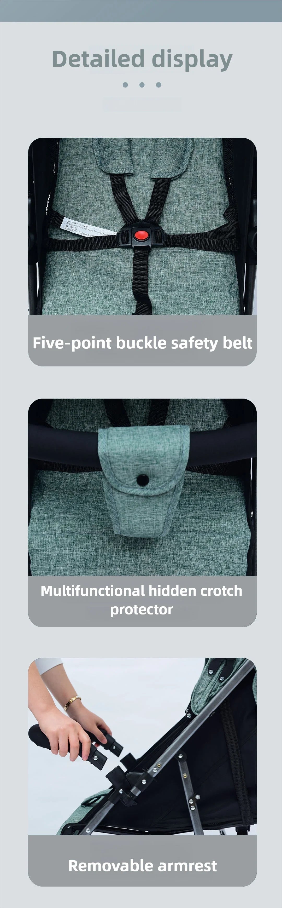 2025 New Baby Stroller Can Sit and Lie Down, Lightweight, Two-way, One-button Folding, Shock-absorbing 0 To 3 Years Old Stroller