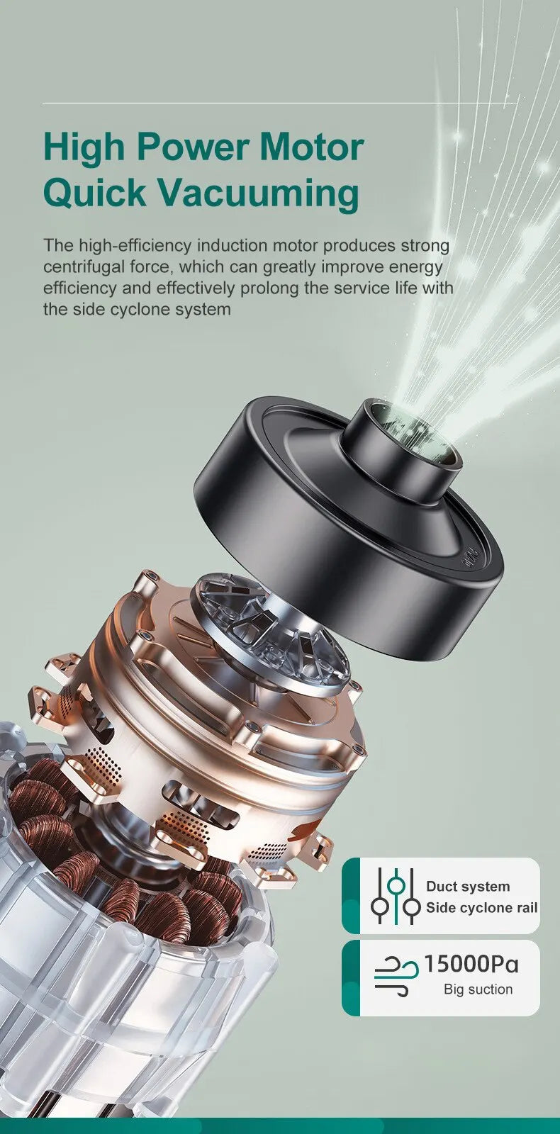 Multifunctional Handheld Vacuum Cleaner Powerful Suction 15000pa Filter Wireless Vacuum Cleaner for Pet hair Floor Household