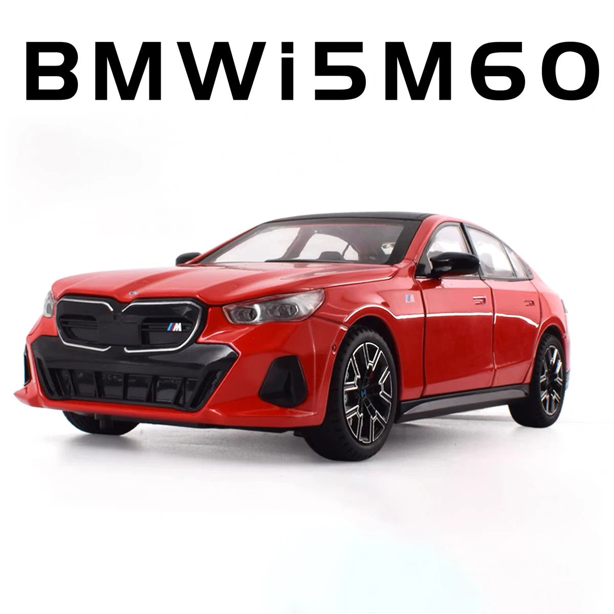 1:24 BMW i5 M60 Coupe Alloy Car Model Diecasts Metal Limousine Pure Electric Vehicles Car Model Simulation Sound Light Kids Gift