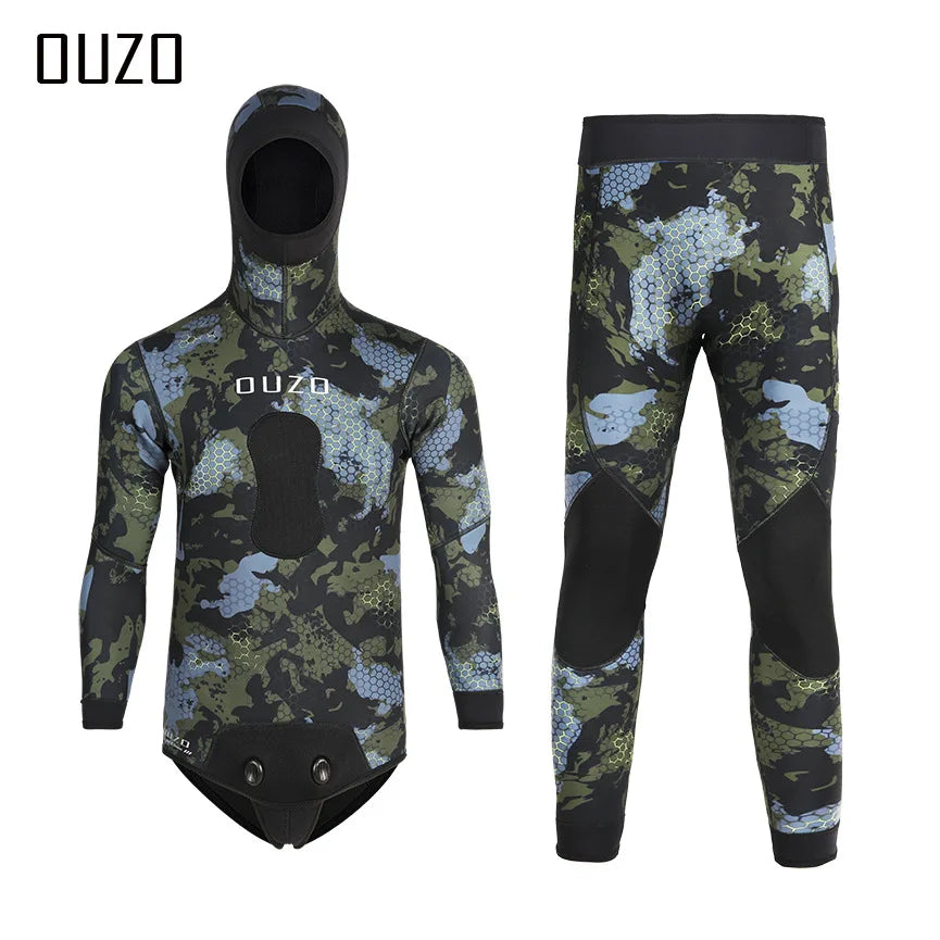 3mm Fishing Suit Diving Suit Cold and Warm Split Body Swimming Surfing Suit Free Diving Fishing and Hunting