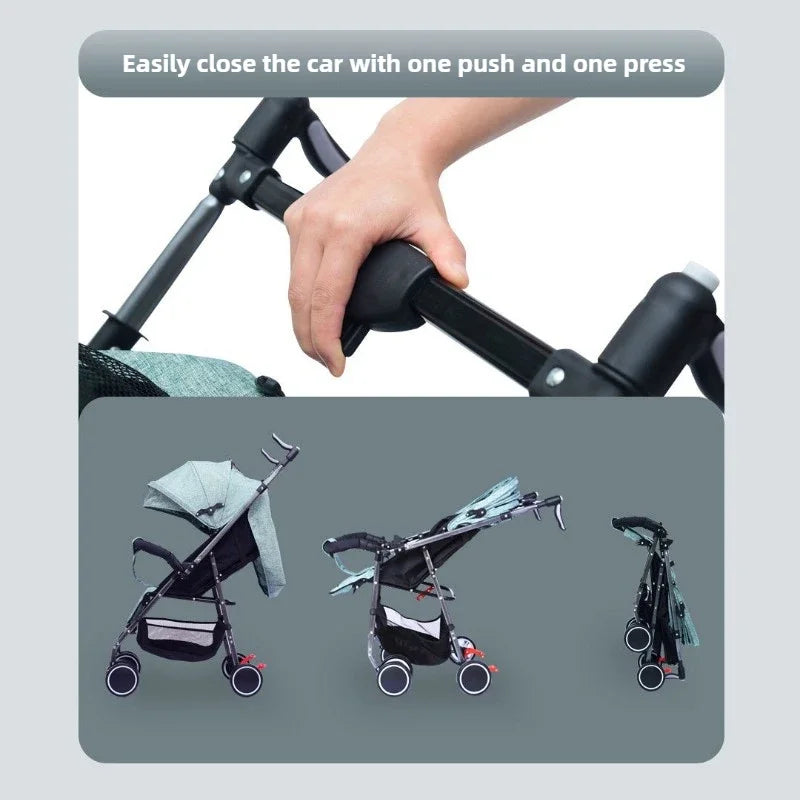 2025 New Baby Stroller Can Sit and Lie Down, Lightweight, Two-way, One-button Folding, Shock-absorbing 0 To 3 Years Old Stroller