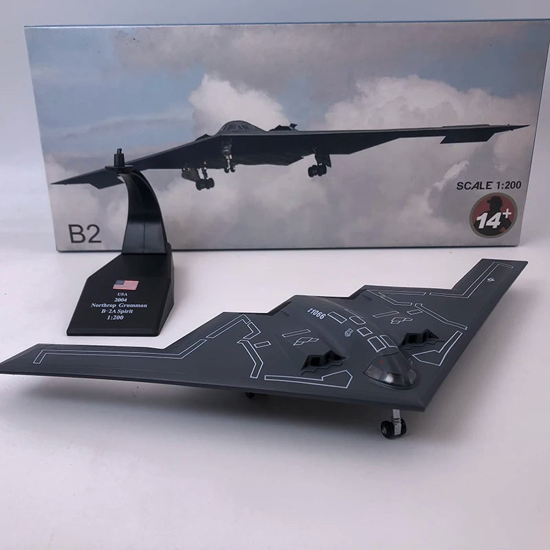 Diecast 1/200 Scale B2 USAF B-2A Bomber Aircraft Airplane Plane Replica Model Toy For Display Collection Holiday gifts