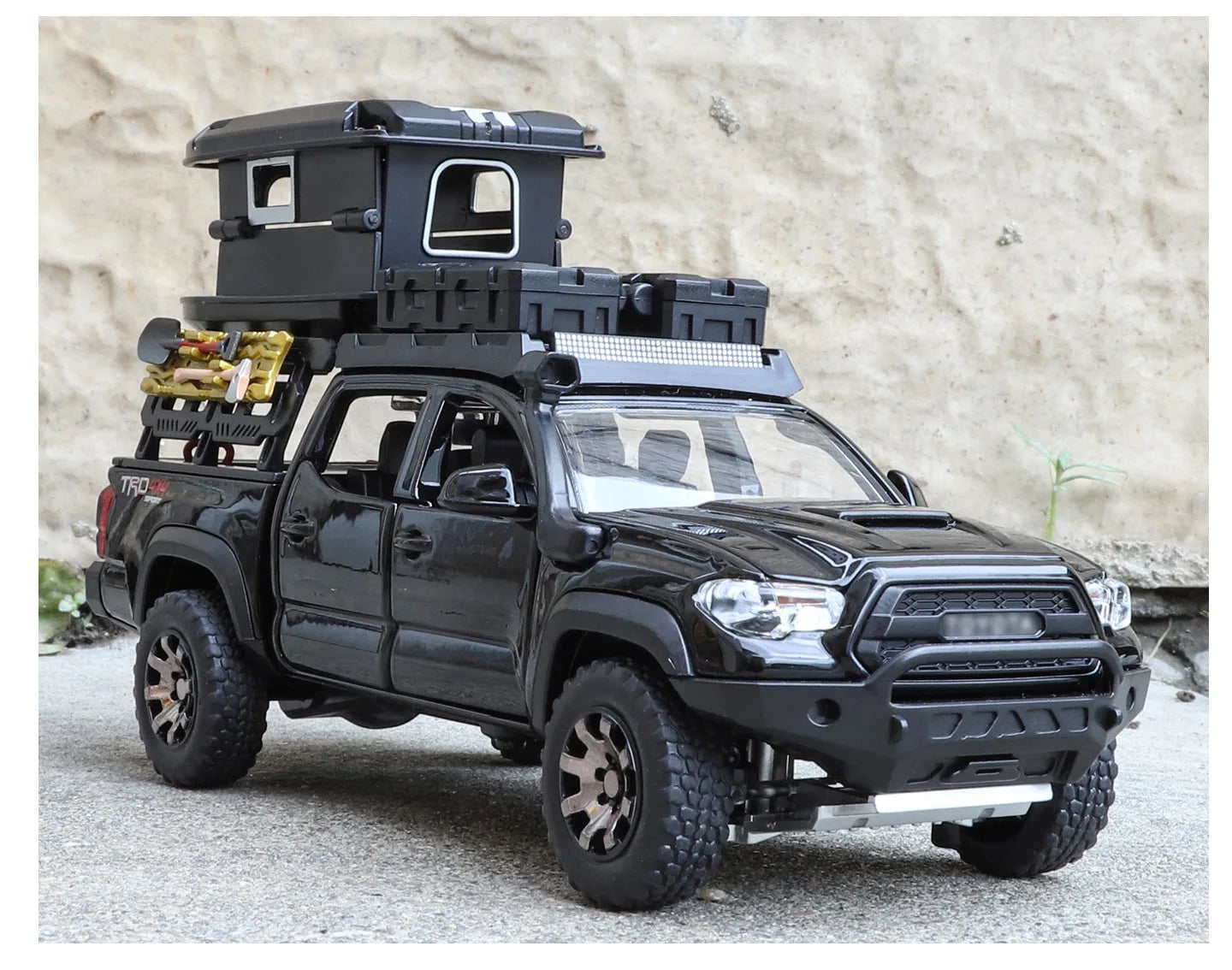 1/32 Tacoma Travel version Pickup Alloy Car Model Diecast Metal Off-Road Vehicles Car Model Sound Light Simulation Kids Toy Gift