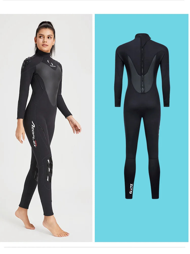 Wetsuit for Men Women 3mm Wetsuits Full Body Back Zip Keep Warm in Cold Water for Scuba Surfing Swimming Diving Snorkeling