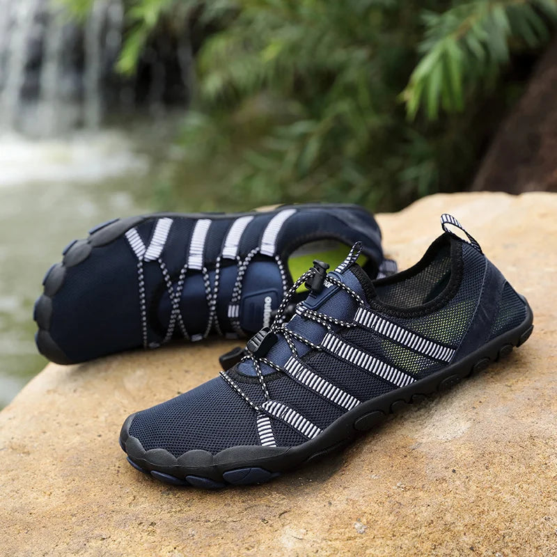 Green Water Shoes For Men Aqua Upstream Shoes New Breathable Mesh Beach Sandals Summer Sport Shoes Women Swimming Shoes Slippers