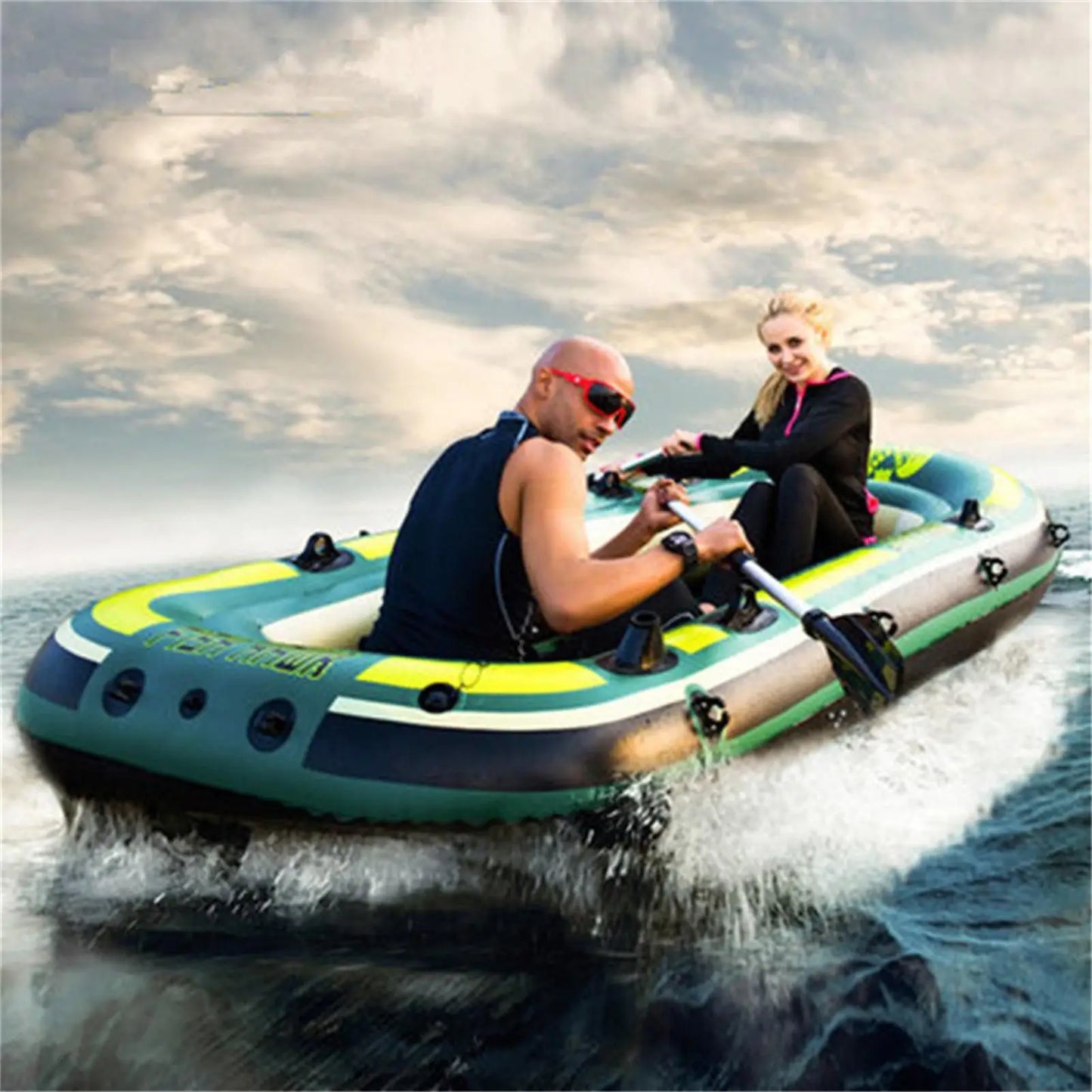 2/3 Person Inflatable Boat Set Heavy Duty Fishing Air Kayak Canoe (NO Oars And Foot Pump) Fishing Drifting Rafting Boat