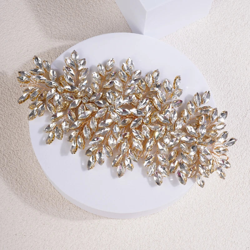 MIMIOR Wedding Full Rhinestone Oversized Hair Comb Bridal Hair Accessories Sparkly Hair Piece Gem Tiara For Women and Girls