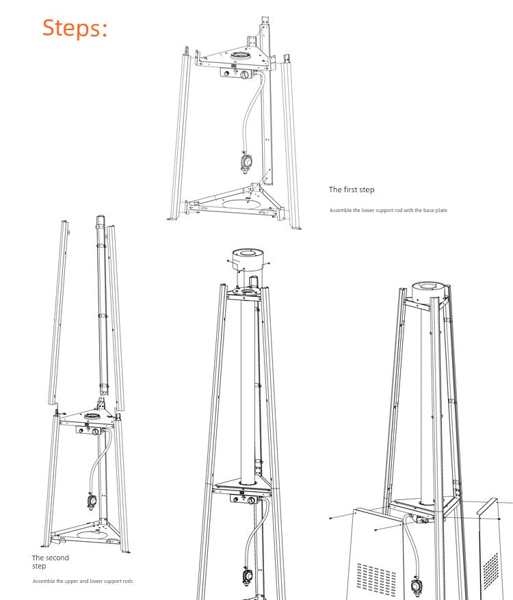 Commercial Landscape Real Fire Tower-Shaped Courtyard Gas Heater
