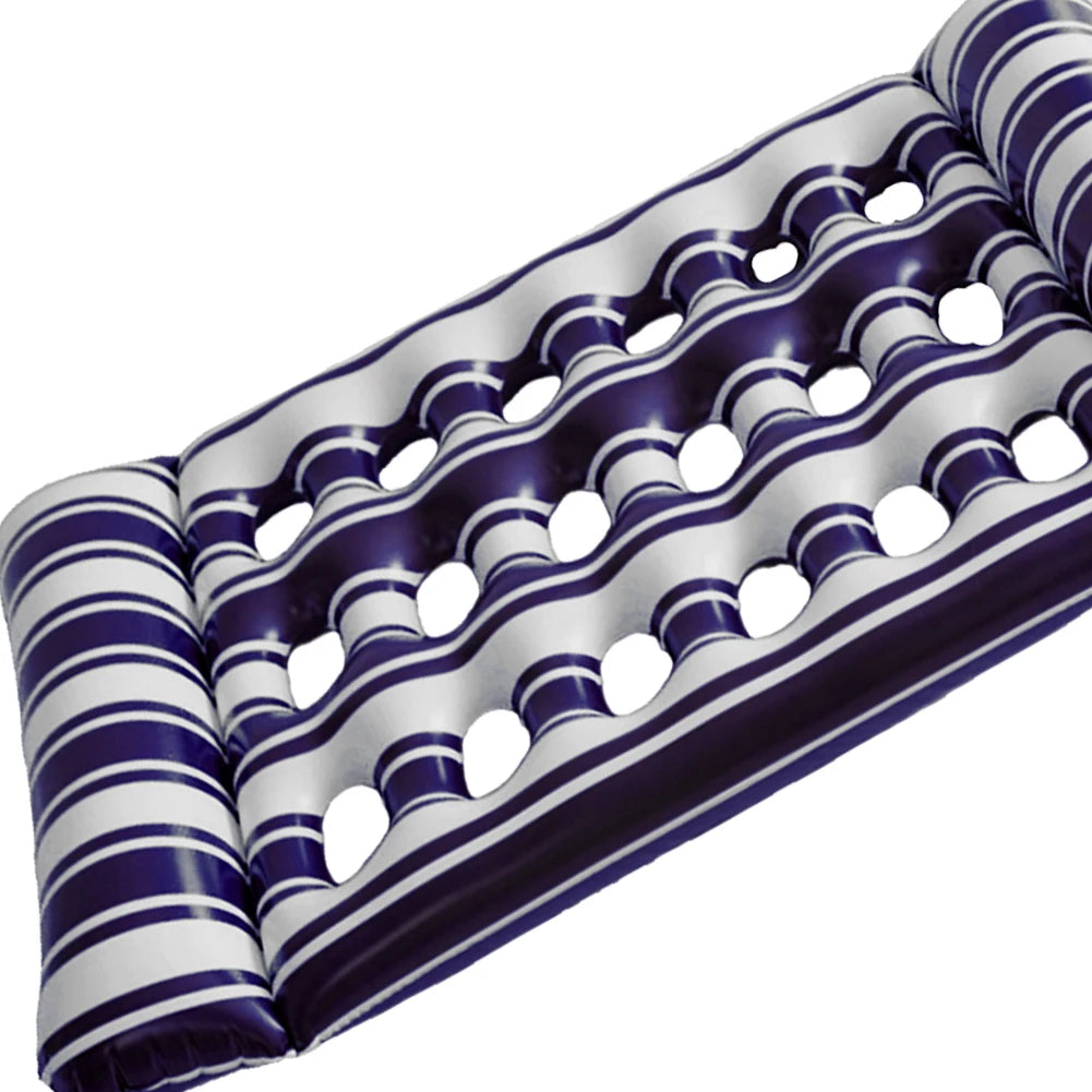 Summer Water Hammock Recliner Inflatable Floating Swimming Air Mattress Beach Sports Swimming Pool Party Recliner Lounge Bed