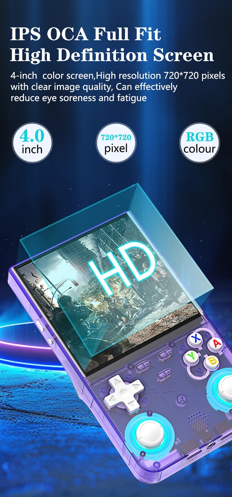 R36 ultra retro handheld game console 4.0 inch open-source Linux system portable video player handheld game console R36ultra