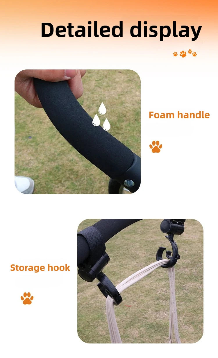 Large Dog Stroller Foldable Travel Portable Cat and Dogs  Strollers Strong and Durable Carriers Breathable Pet Products