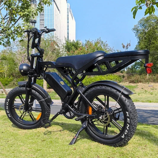 V20PRO new upgraded 1000W48V15AH off-road mountain beach riding for men Ebike 20 Inch 45KM/H with rear seat rack electric bike