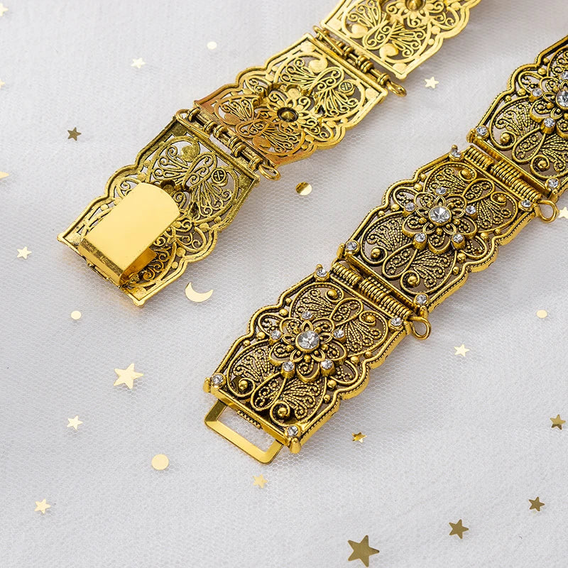 Fatima Fashion Arabian Luxury Bride Belt For Women Caucasus Traditional Wedding Waist Chain Shipping Jewelry