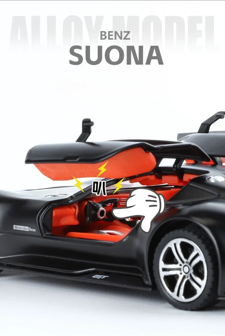 Simulation 1/24 Benz AMG Vision GT Alloy Car Model Metal Diecast Toy Vehicle Boy Birthday Gift Collection Home Decor Miniature