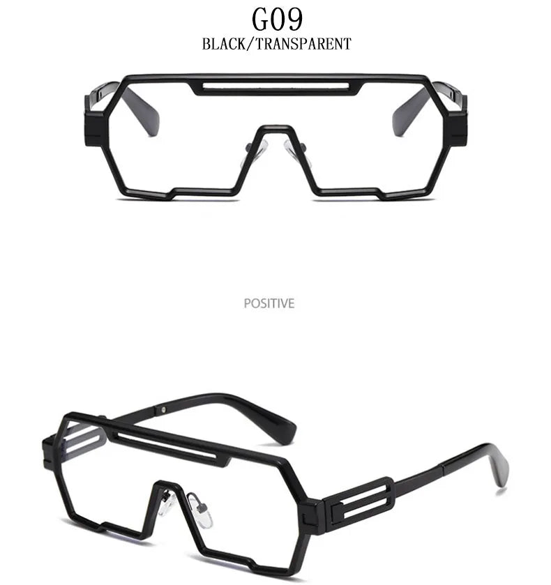Heavy Metal Steampunk Sunglasses For Men Square Vintage Punk Fashion Glasses Retro Gafas De Sol Hombre Lunette De Soleil Homme