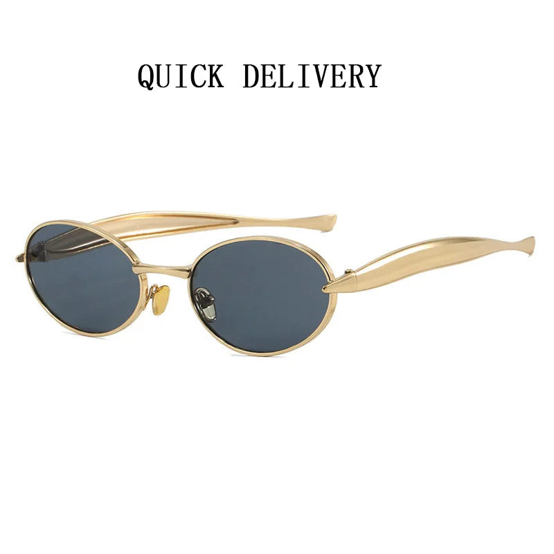 2025 Oval Sunglasses Women Trendy Steampunk Fashion Glasses Luxury Vintage Sunglass Men Lunette Soleil Femme Sunglasses For Men