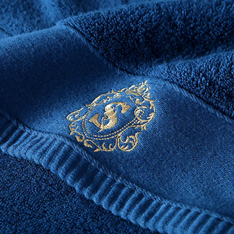2PCS Luxury Hotel Towel Cotton High Quality Embroiderd Face Bath Towels Bathroom Soft Feel Highly Absorbent Shower Multi-color