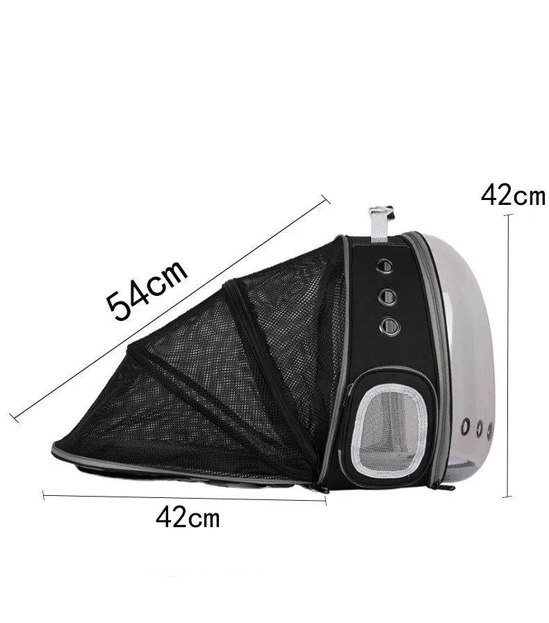 Cat Carrier Bag Breathable Pet Backpack Expansion Bag Outside Portable Transparent Space Capsule Carrier Bag For Small Dog Cats