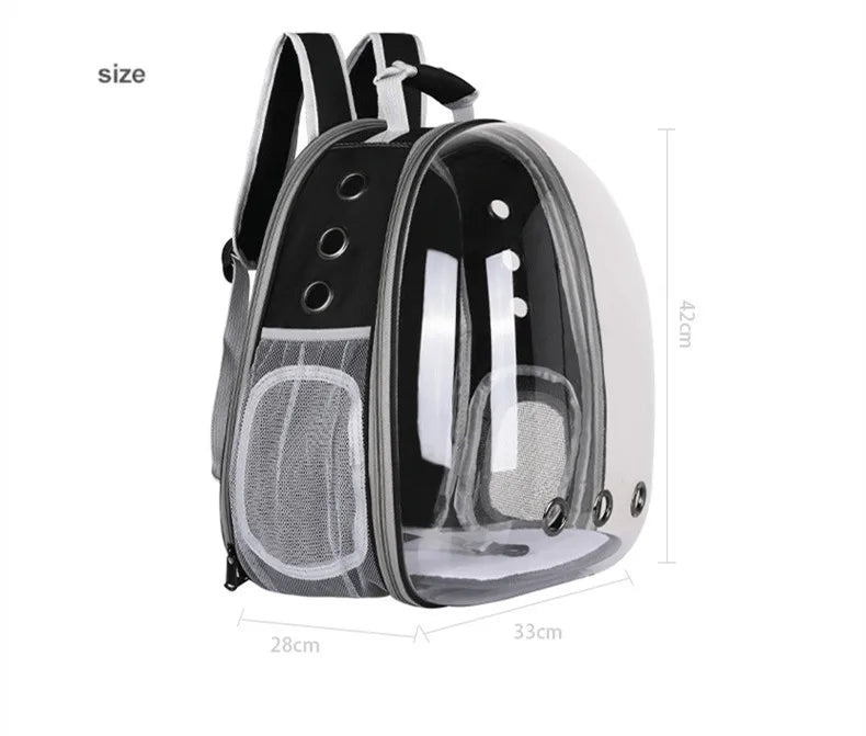 Cat Carrier Bag Breathable Pet Backpack Expansion Bag Outside Portable Transparent Space Capsule Carrier Bag For Small Dog Cats