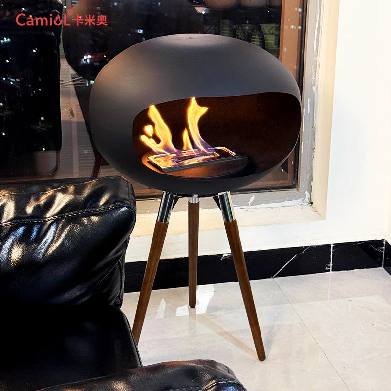 Indoor free standing fireplace new design real fire bio alcohol fireplace