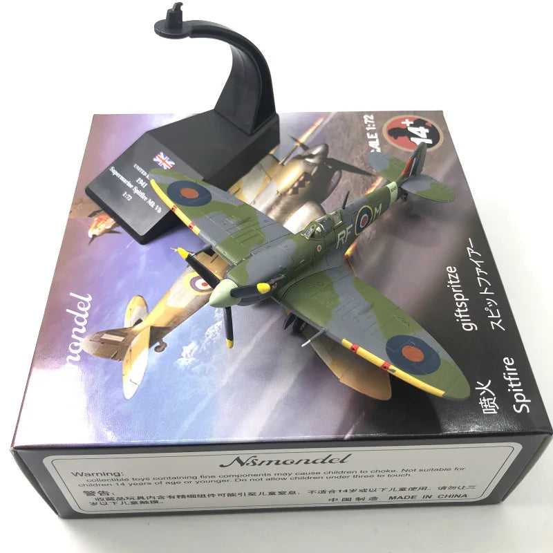 JASON TUTU 1/72 Scale Spitfire Fighter Diecast Metal Military Aircraft Model Collection Drop Shipping