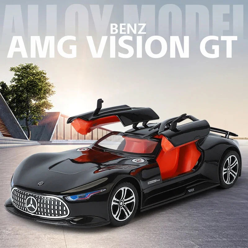 Simulation 1/24 Benz AMG Vision GT Alloy Car Model Metal Diecast Toy Vehicle Boy Birthday Gift Collection Home Decor Miniature